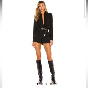 Superdown Elegant Black Romper